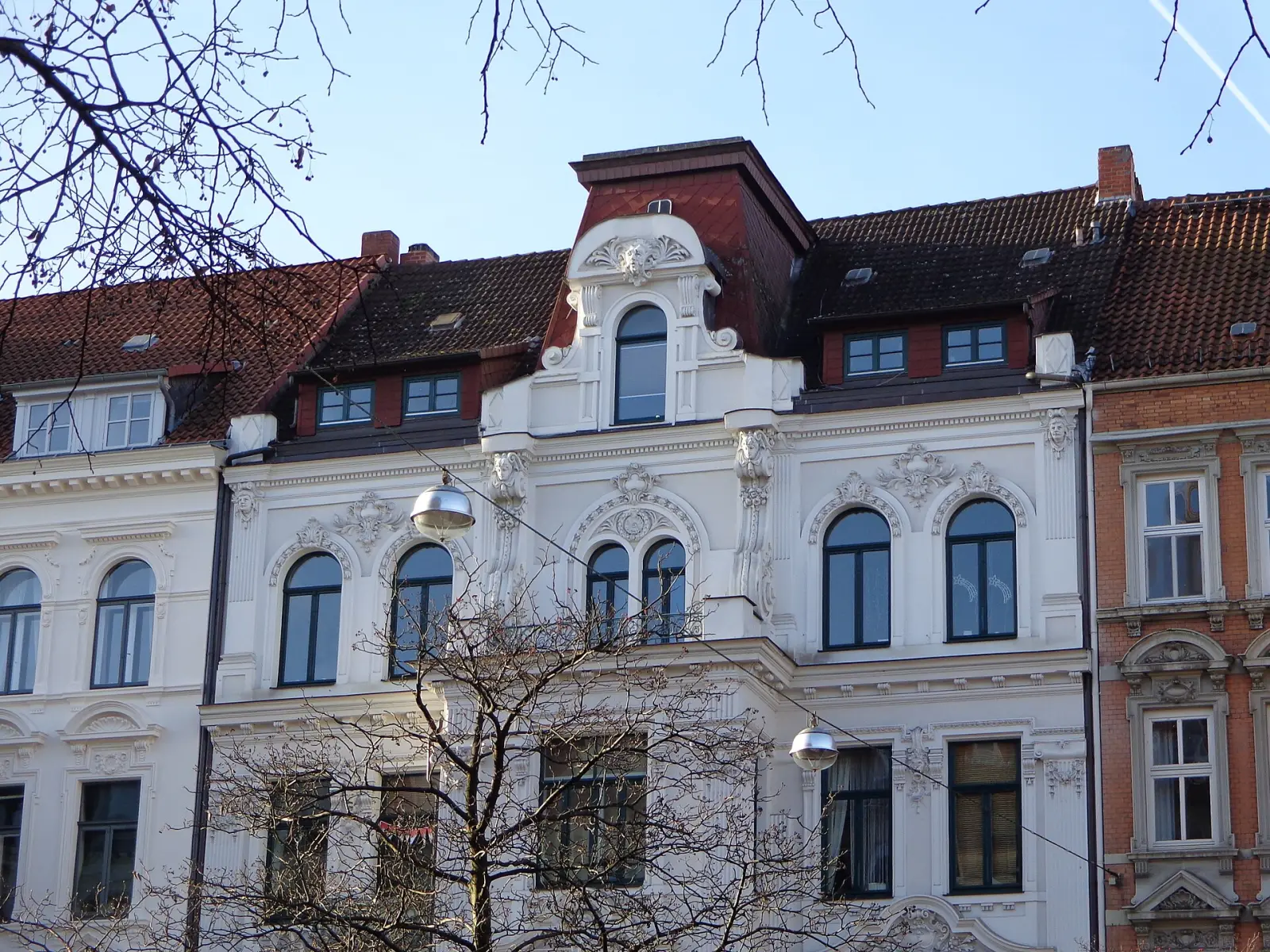 Gründerzeit-Fassaden in der Bödekerstraße in Hannover-List
